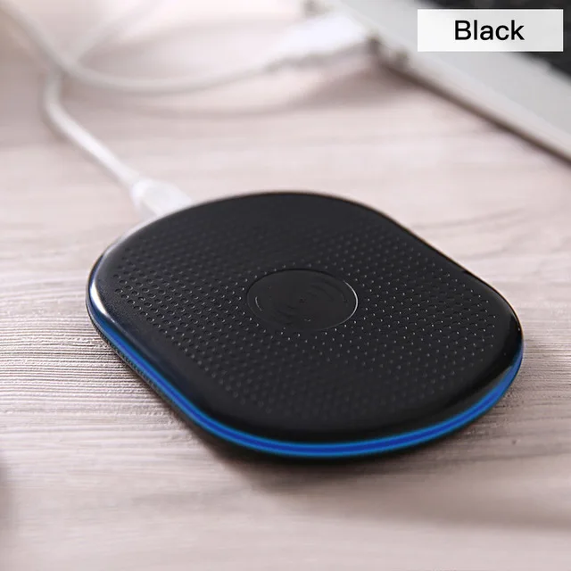 Black VEEAII Qi 5 Вт Беспроводное зарядное устройство для huawei P30 Xiaomi redmi note 7 8 samsung S9 S10 для iPhone XR X XS MAX 8 Plus зарядка USB Pad - Тип штекера: Black