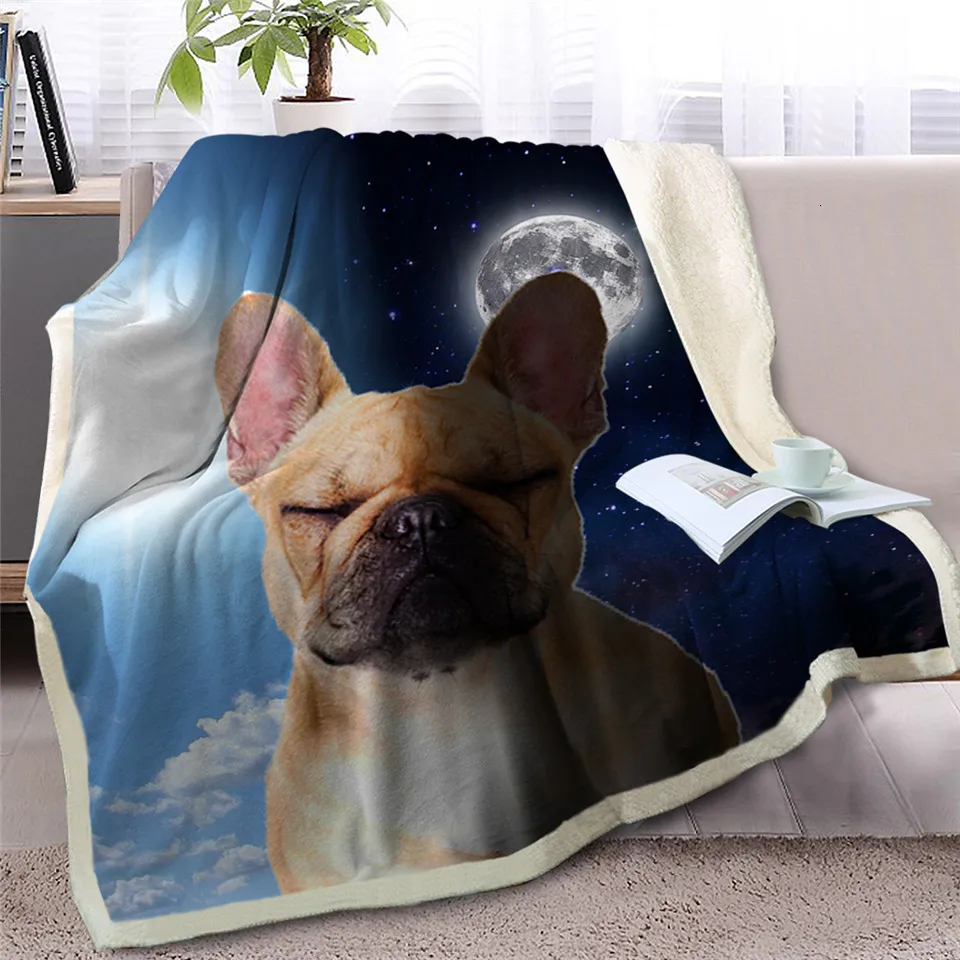 Blesslive одеяло для питомца собаки шерпы на кровать 3D Border Collie Throw Одеяло покрывало для животных день и ночь небо пейзаж чехол для дивана