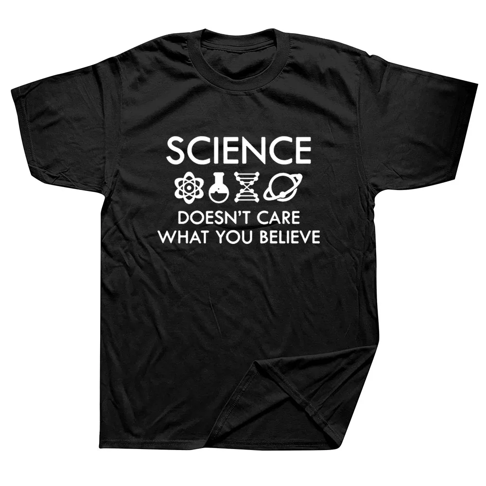 

Забавные мужские футболки с научным ученым биологией химии, летняя Хлопковая мужская футболка Харадзюку с коротким рукавом и круглым вырез...