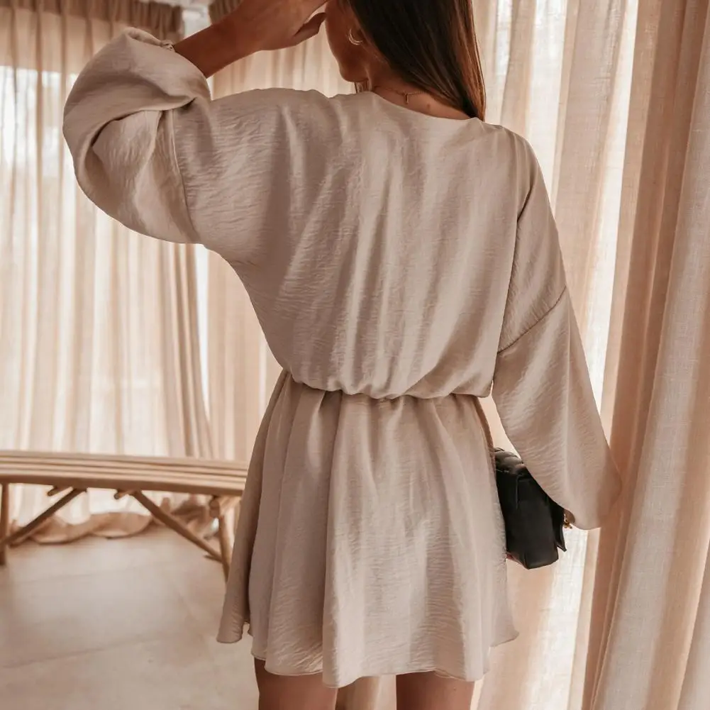 

Summer Women Dress V Neck Loose Sexy Women Cross Collar Dress for Party fashion korean vetement femme 2021