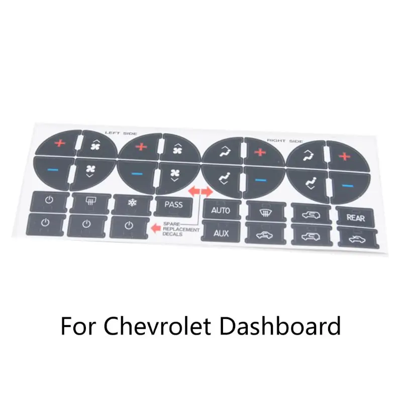 

AC Dash Button Repair Kit Decal Stickers For Silverado Sierra tahoe Chevrolet