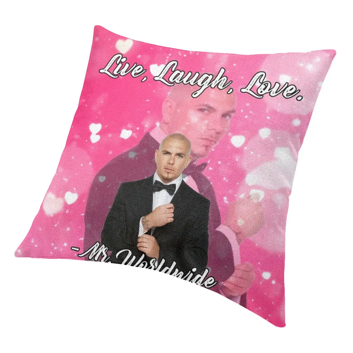 Mr. Worldwide говорит что живее смеется любовь розовый чехол для подушки наволочка с