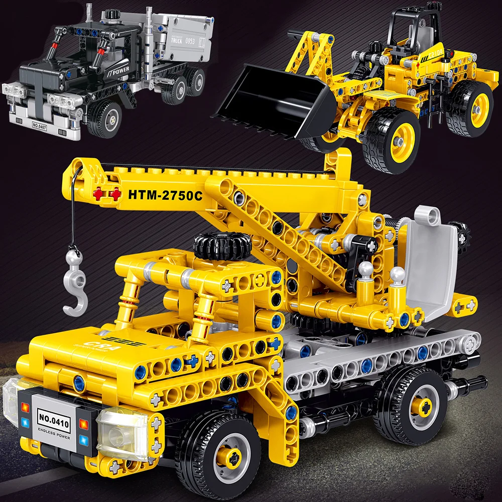 Совместимая техника строительные блоки: кран фургон грузовик вилочный погрузчик