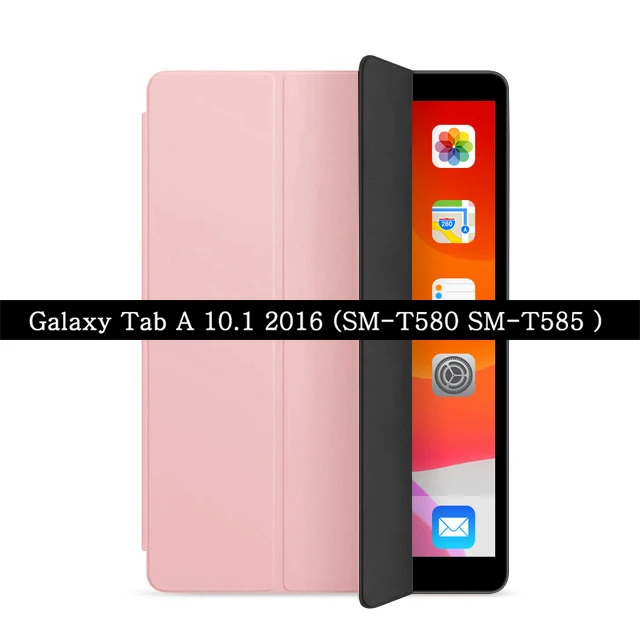 Rose Red Чехол для планшета для samsung Galaxy Tab A 10,1 SM-T580 SM-T585 wifi LTE 3g из искусственной кожи защитный чехол Магнитный чехол - Цвет: Rose Red