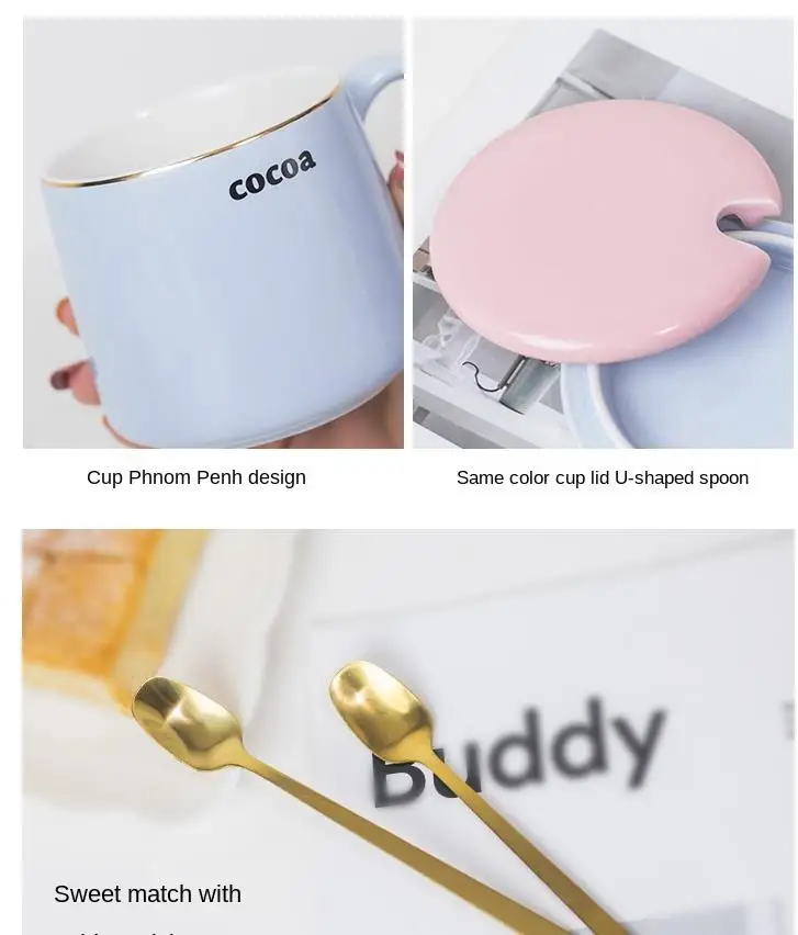 

Creative Ceramic Coffee MUG Cup Home Water Milk Mark Mug Couple Cup Holiday Birthday Gift