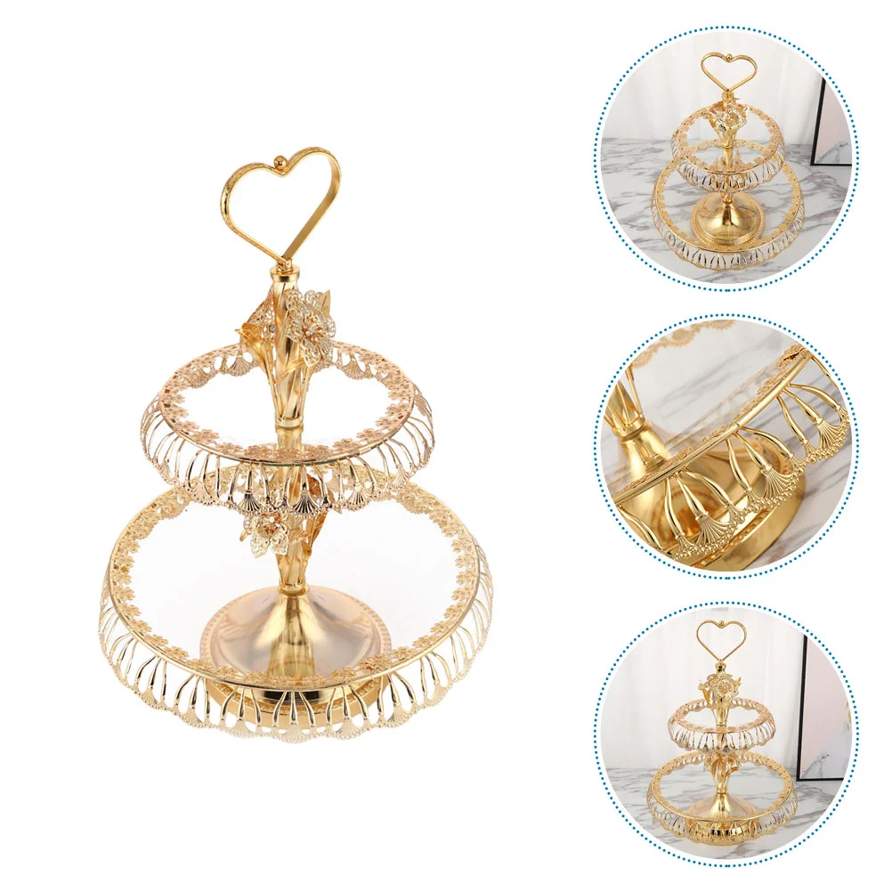 

European Style Dessert Tray Two-layer Fruit Storage Plate Food Serving Plate
