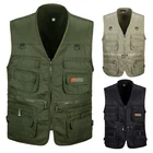 Мужской тонкий жилет для рыбалки среднего возраста, жилет, уличный жилет, весна-лето