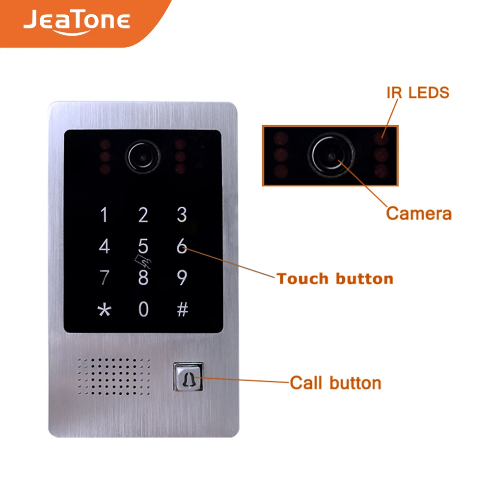 Видеодомофон IP дверной звонок 1 0 МП с POE высоким разрешением наружный панель