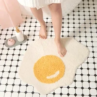 thicken microfiber cute egg shaped bath mat doormat mats slip resistant shower mat anti slip floor pad bathroom