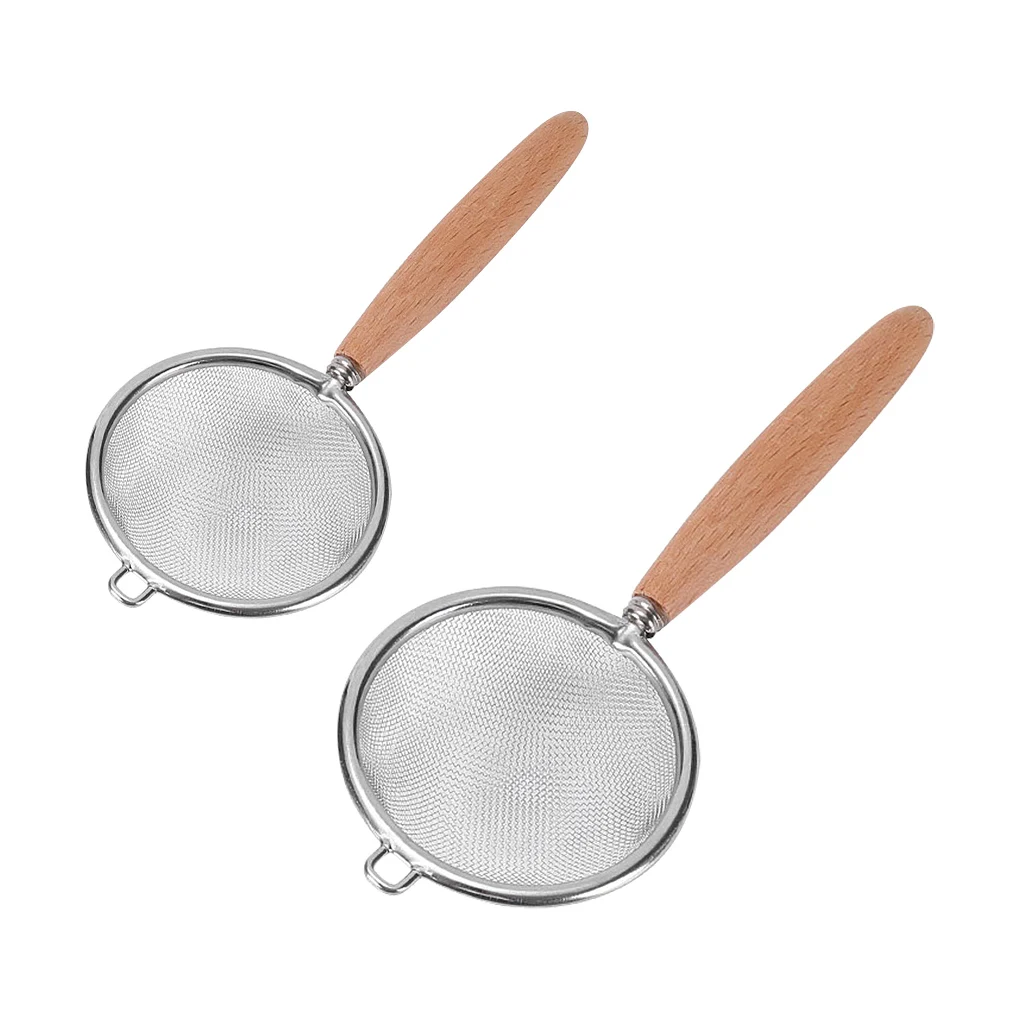 Многофункциональный дуршлаг кухонный фильтр с деревянной ручкой ручной из