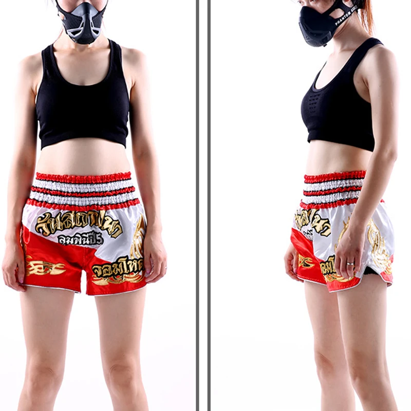 Men Women Boys Kick Boxing Mma Muay Thai Shorts Kids Fight Grappling Trunks Children Kickboxing Girls Training Fitness Gym Pants