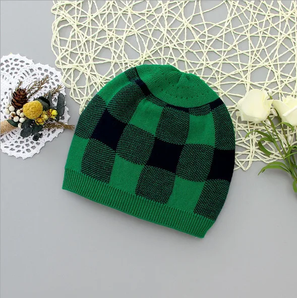 Зимние теплые рождественские шапки для маленьких мальчиков и девочек вязаные