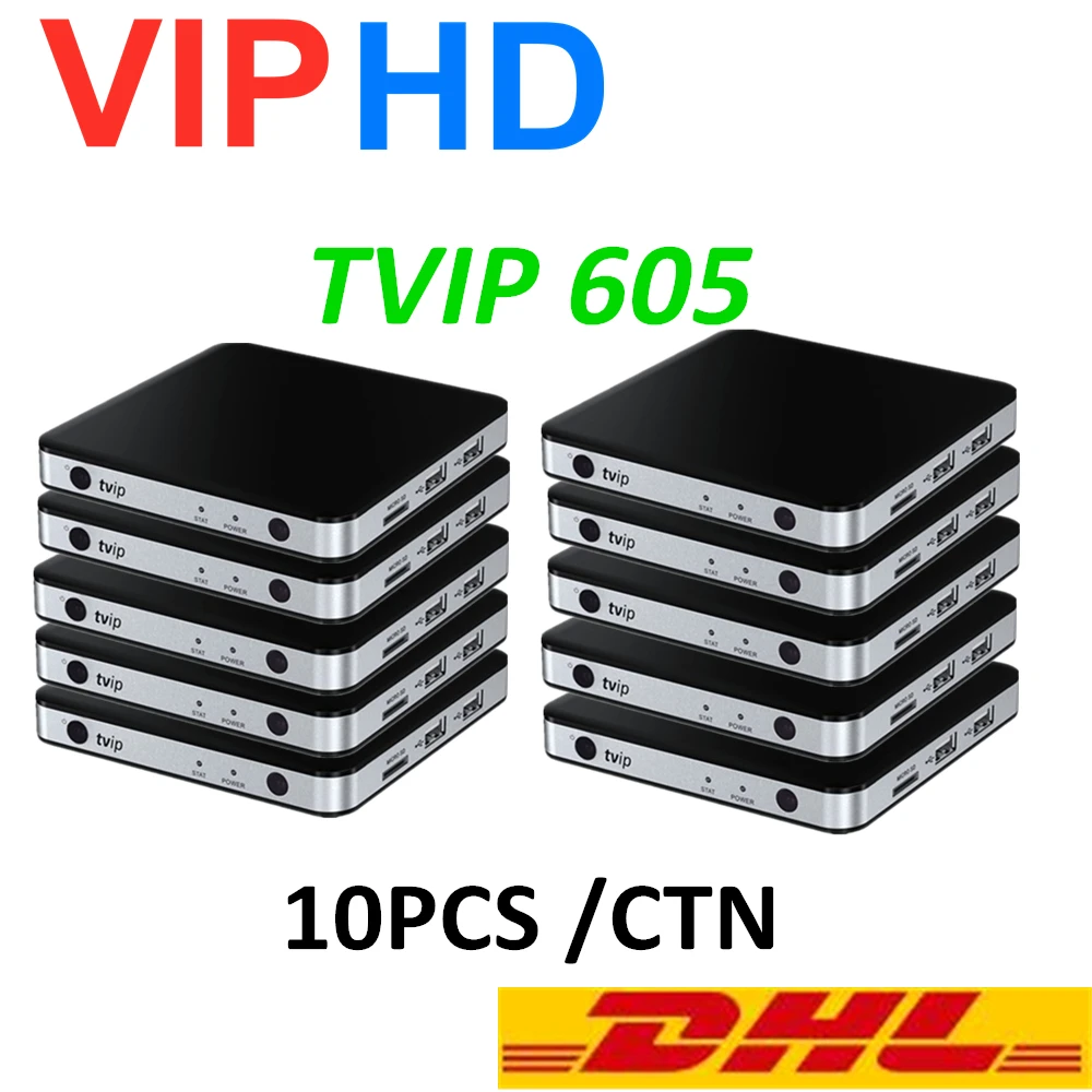 10 шт./партия ТВ приставка Tvip 605 Linux Smart Tv Box S 4K ULTRA 2 4G WiFi Super Clear Tvip605 V605|ТВ-приставки и