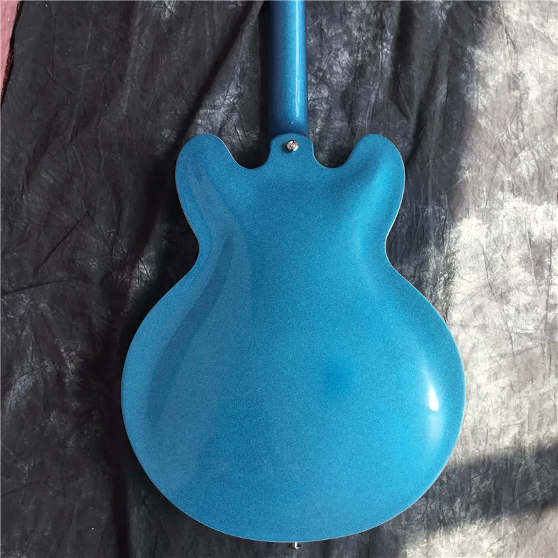 

Blue Jazz Electric Guitar Semi-hollow Body Customized New China Factory, Top Quality