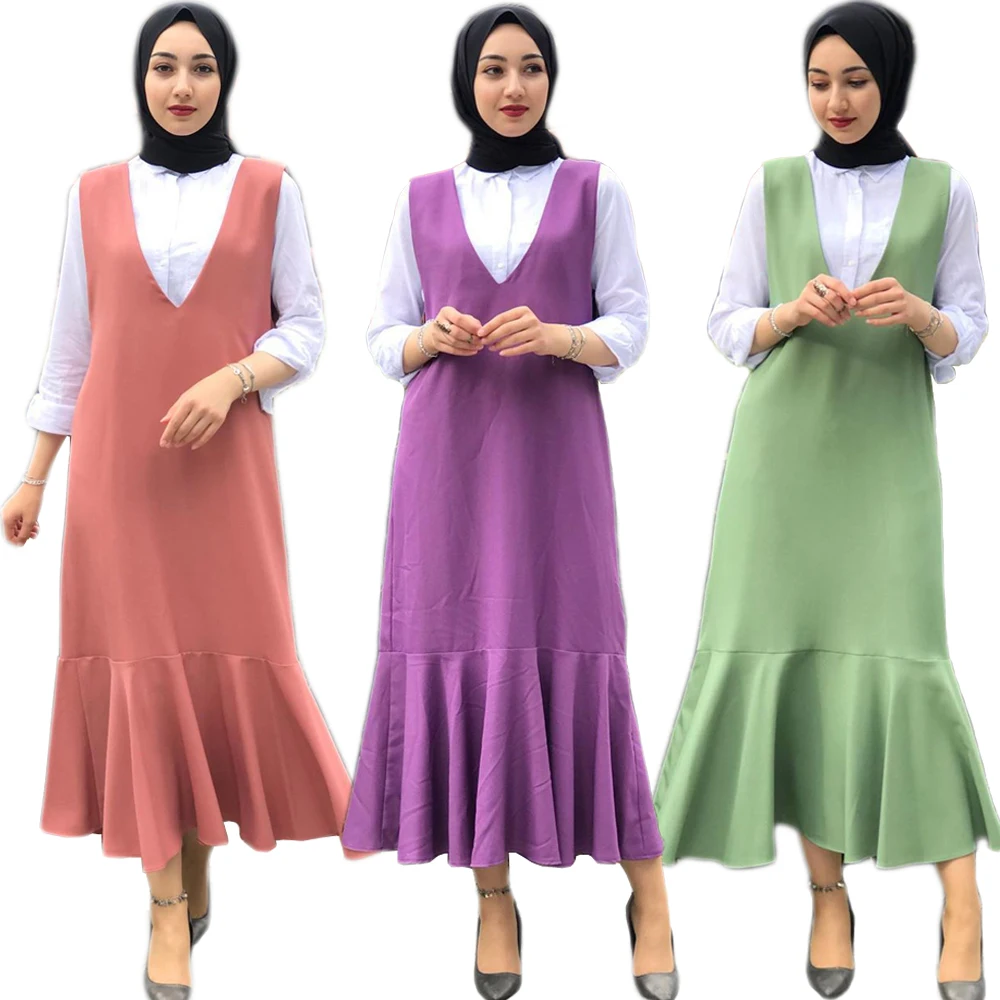Марокканское арабское мусульманское женское длинное платье с рюшами, в стиле пэчворк, абайя, макси-халат, платье для Рамадана, исламского, м...