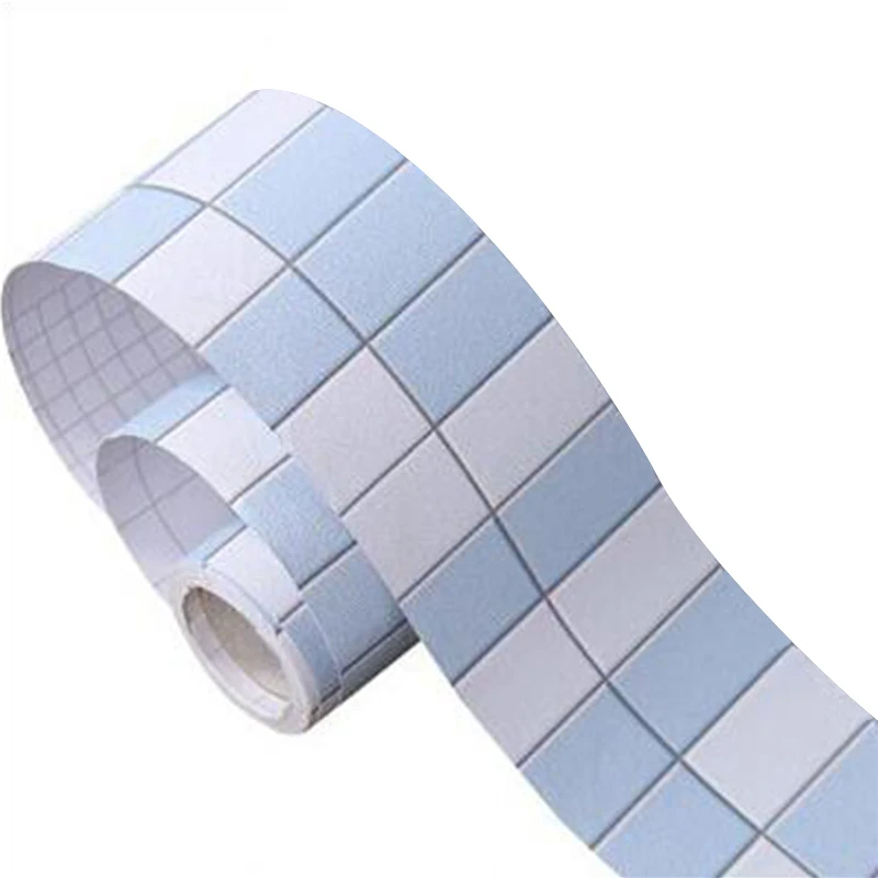 Rectangle Blue Виниловая самоклеящаяся наклейка на окно декор для пола в гостиной окантовочная линия пленки водонепроницаемые линии талии обои домашний декор - Цвет: Rectangle Blue
