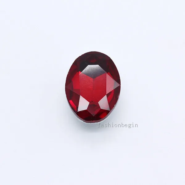 20p 10x14 мм Овальный цвет с заостренным фольгированным дном назад паста на Кристалл Стразы огранки Стекло Стразы шатоны камень Драгоценности ремесла для одежды - Цвет: siam