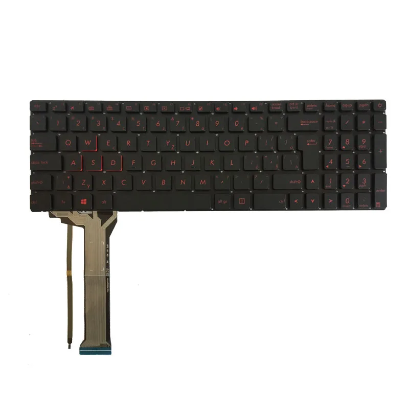 Новая клавиатура для ASUS N751 N751J N751JK N751JX ноутбука с подсветкой без рамы|keyboard for