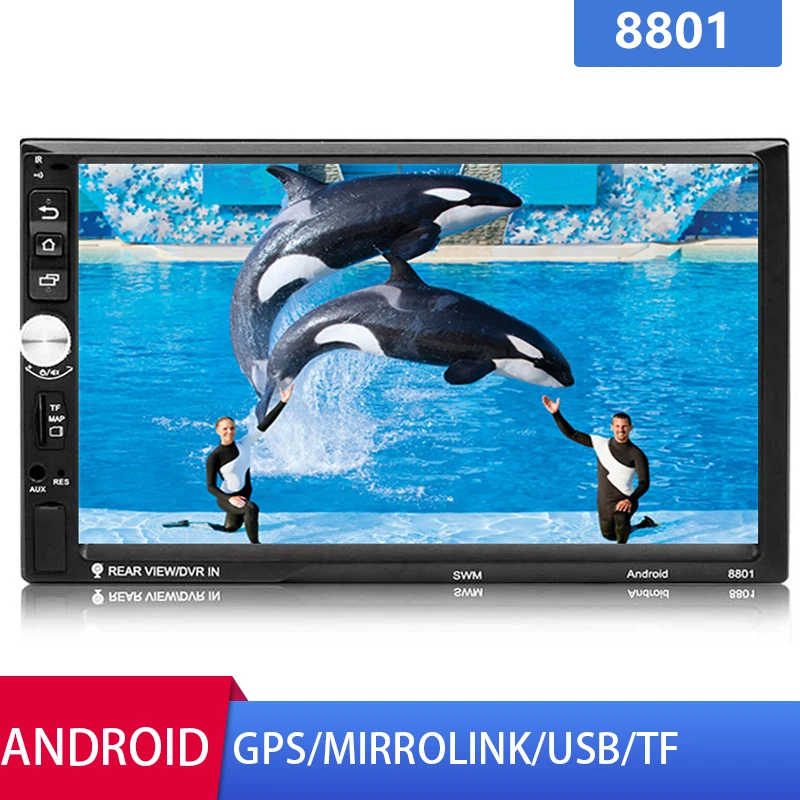 Автомагнитола 2 din с сенсорным экраном 7 дюймов HD Android Mirrorlink/сигнализация заднего