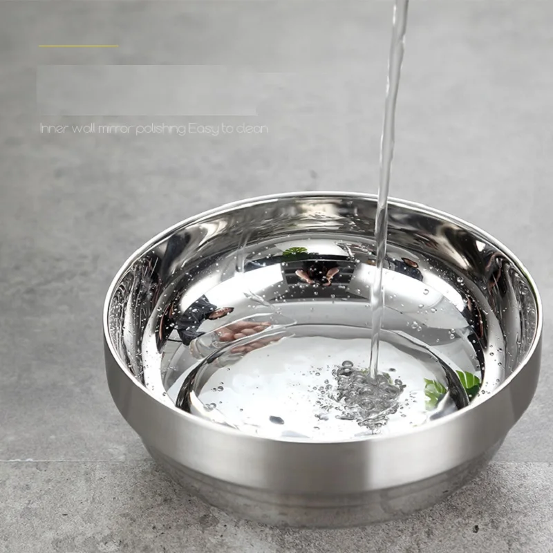 1Pcs Anti-scalding Anti-fall Deepen Modern Fashion SUS 304 Stainless Steel Bowl Eco-Friendly Househould Reflection Insulation | Дом и сад