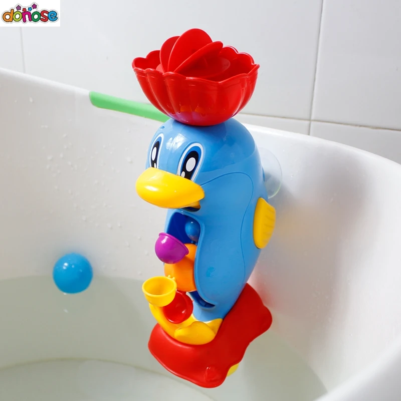 Дети душ игрушки для ванной комнаты с милым желтым утенком Водяного игрушка