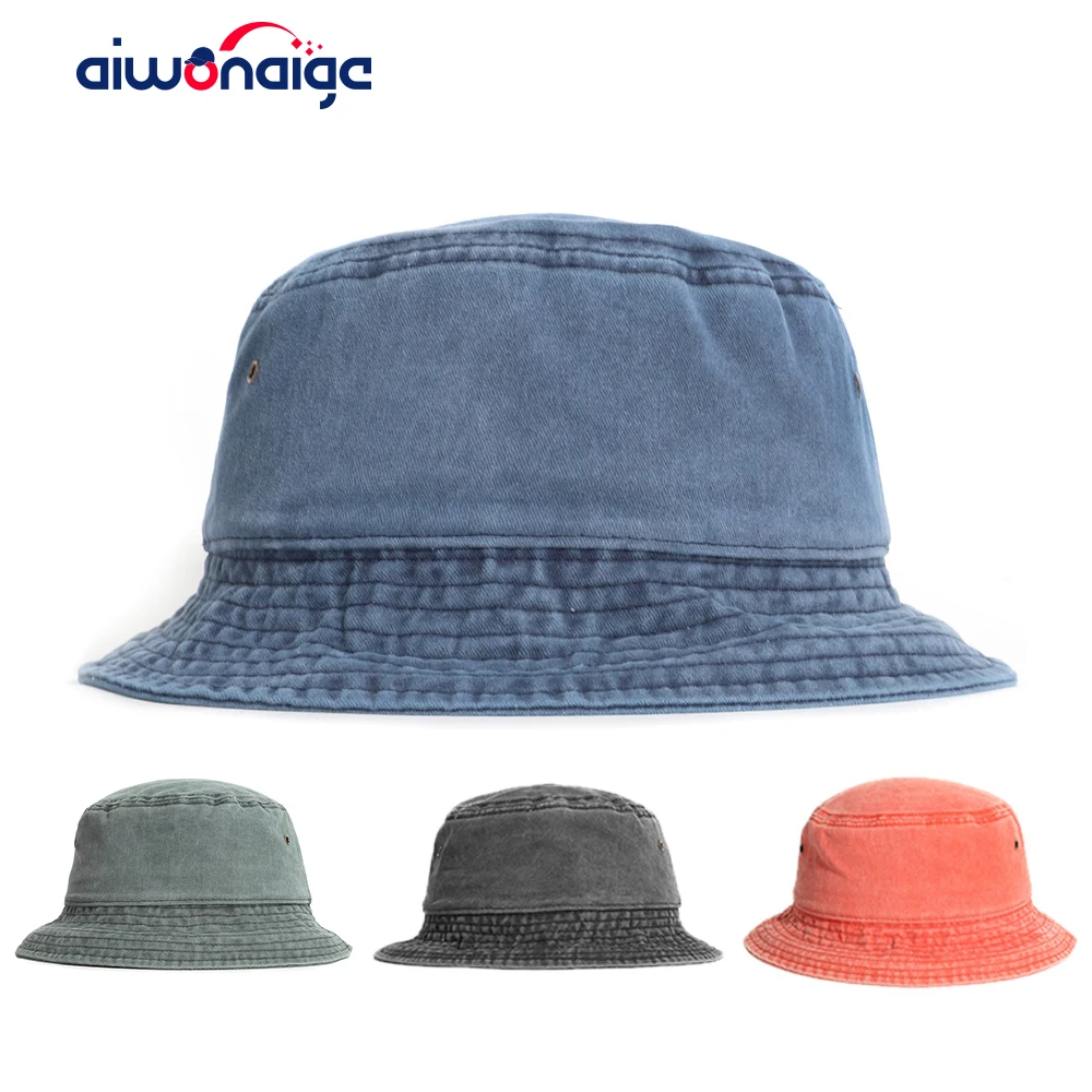 

2021 NEW bucket hat gorras woman Solid color panama cap cube hat fisherman hats white black hat Unisex denim panama