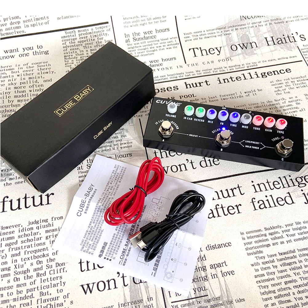 cube baby multifunktionale elektrische gitarre effekte pedal teile batterie powered pedal true bypass gitarre zubehör free global shipping