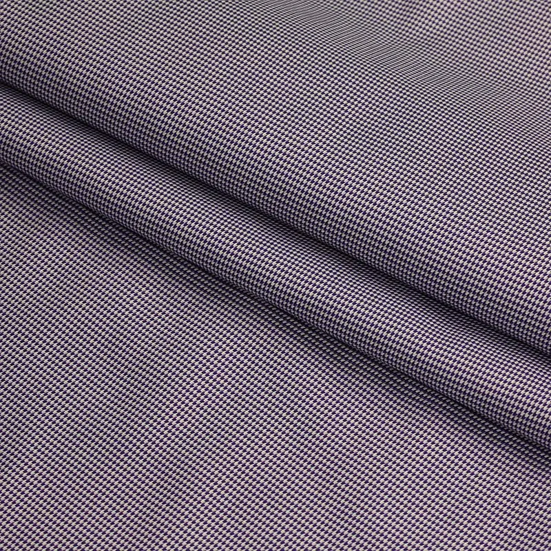 

Light Purple Houndstooth Pattern Dobby Texture For DIY Dress Shirts Garment With Super Soft Handfeel Natural Fibers Small MOQ Re