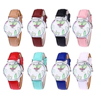 reloj mujer wrist watches pu leather cartoon cactus printing couple watches round dial casual quartz watch %d1%87%d0%b0%d1%81%d1%8b %d0%b6%d0%b5%d0%bd%d1%81%d0%ba%d0%b8%d0%b5 %d0%bd%d0%b0%d1%80%d1%83%d1%87%d0%bd%d1%8b%d0%b5