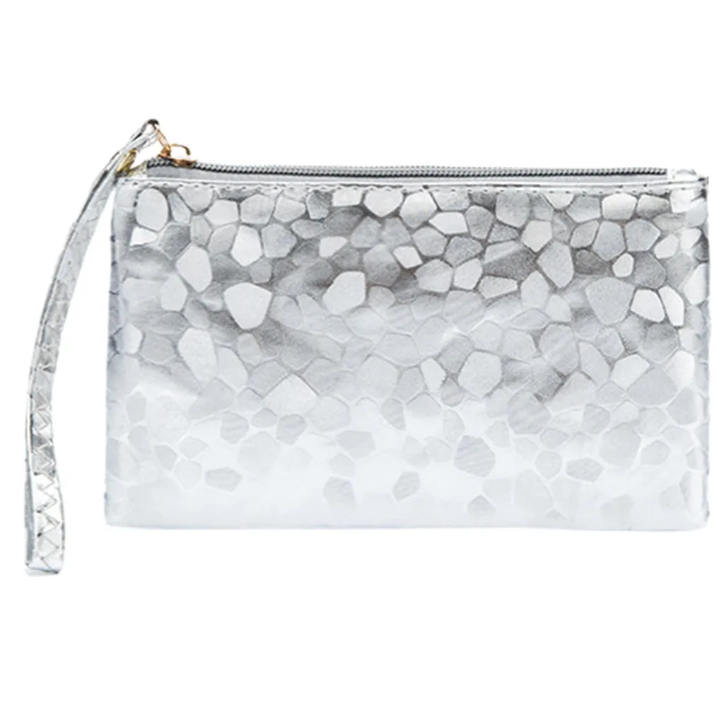 Женский клатч с каменным узором женский блестками новинка 2019 маленький кошелек