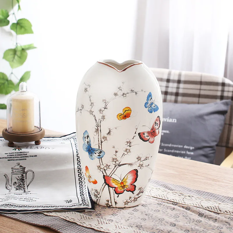 Новый китайский орнамент керамическая ваза Ретро ручной творческий дом гостиной