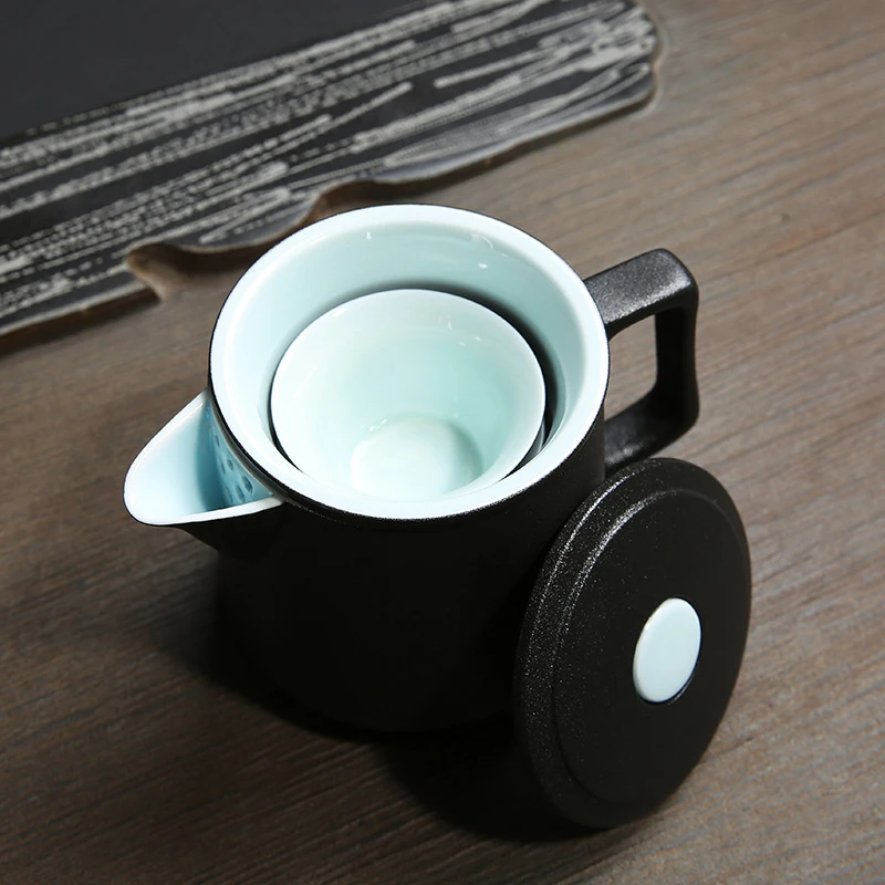 Дорожный чайный набор кунг-фу портативный чайник фарфоровая чайная чашка Gaiwan