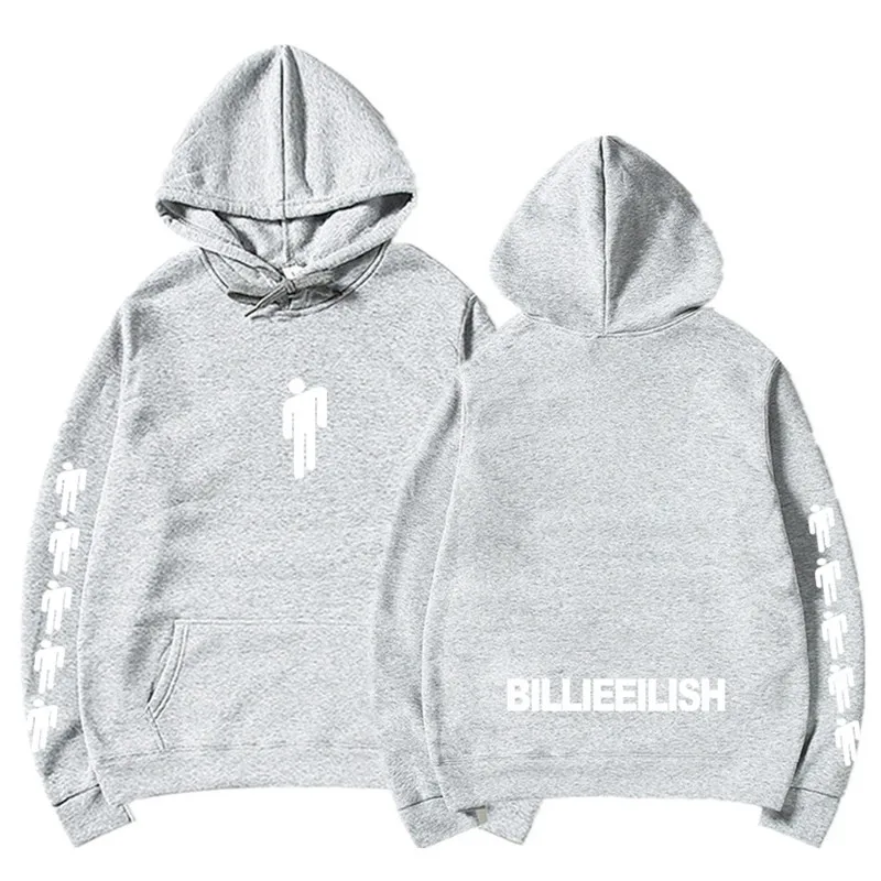 Billie Eilish модная толстовка с принтом женская/Мужская Спортивная длинными рукавами