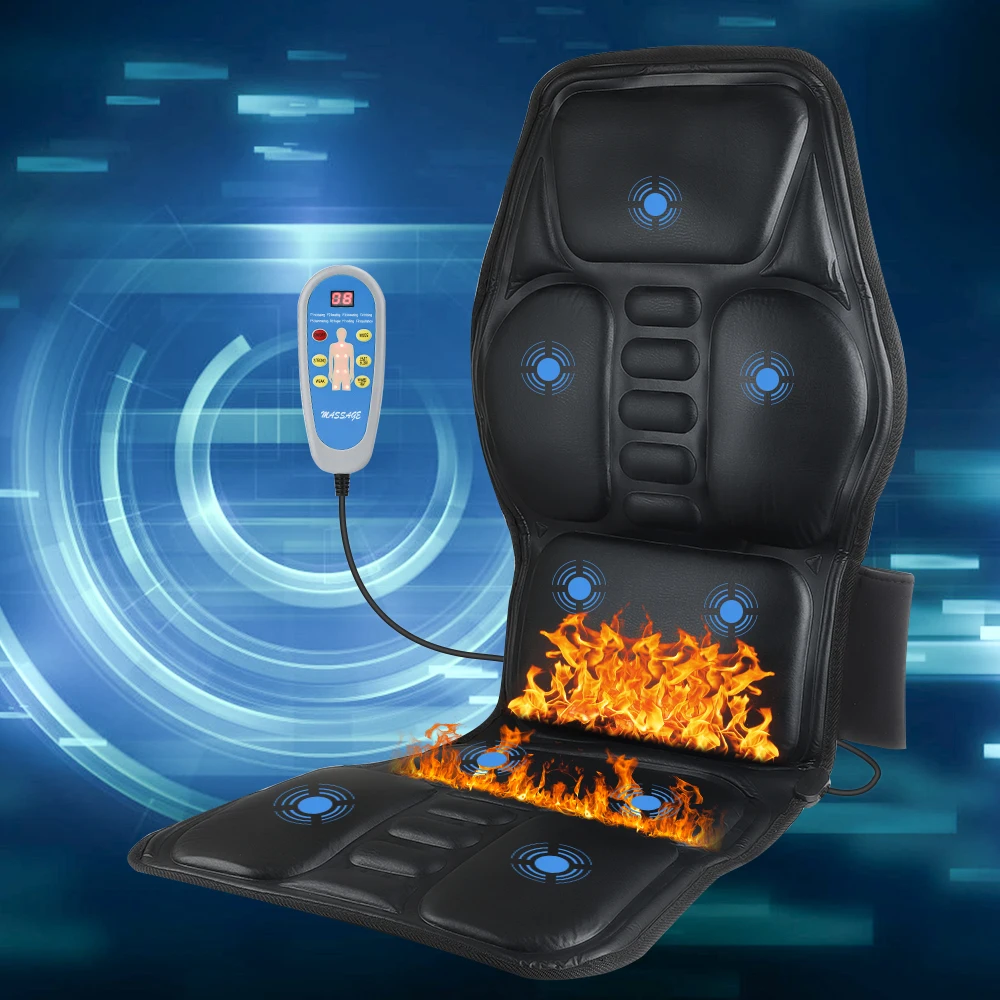 Online Riscaldamento Portatile Elettrico Vibrante Schienale Massaggiatore Cuscino Per Sedia Cuscino Per Sedile Per Auto Home Office Collo Lombare Sollievo Dal Dolore Completo Del Corpo