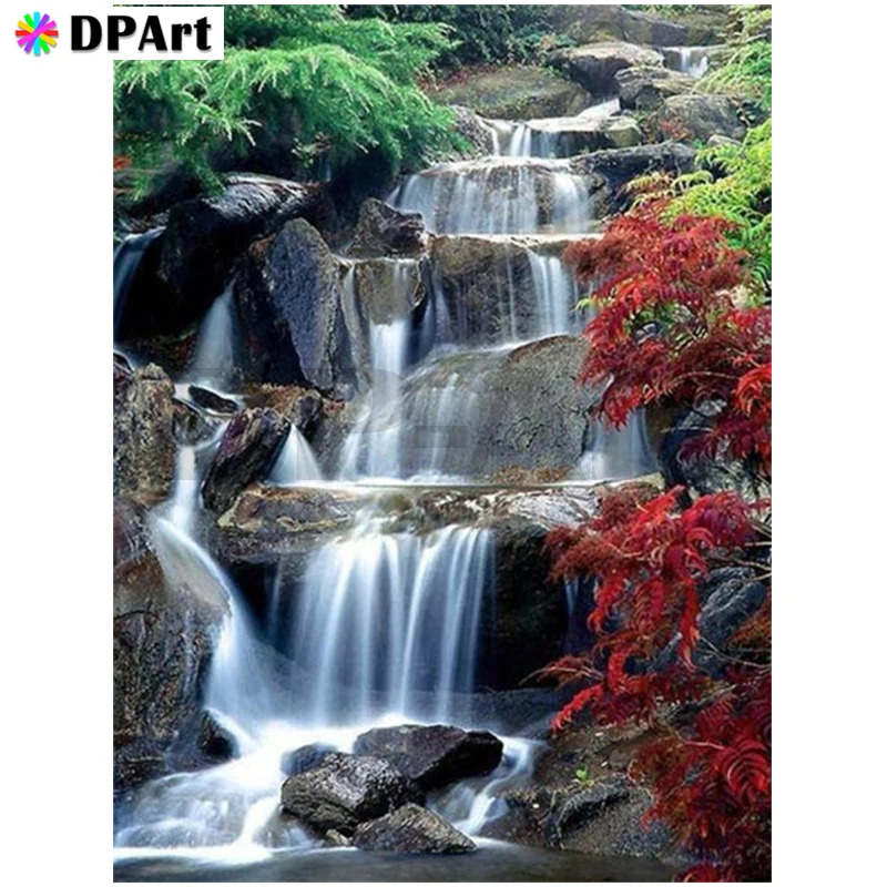 

Diamond Painting 5D Full Square/Round Drill Waterfall Scenery Daimond Rhinestone Embroidery Painting Cross Stitch Picture M1341