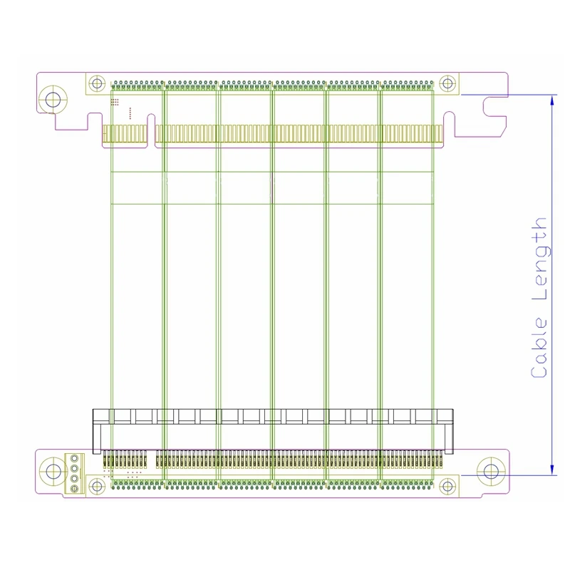 

R33UF-TU Image Card Extension Cable, High-Speed Stable Pci X16 To X16 Adapter Cable for Itx A4 Mini Chassis