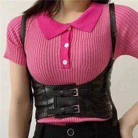 european girl elastic corset fashion ultra wide sling style strap decorative women dreasts with shirt and waist closure straps
