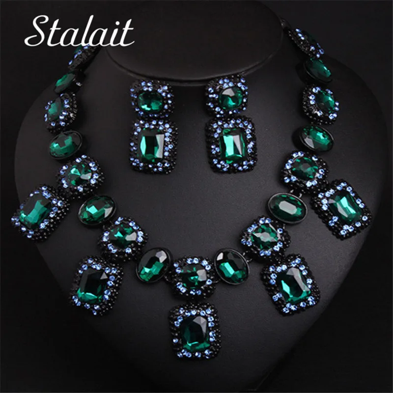 Новый роскошный комплект свадебных ювелирных изделий Дубай Свадебные украшения