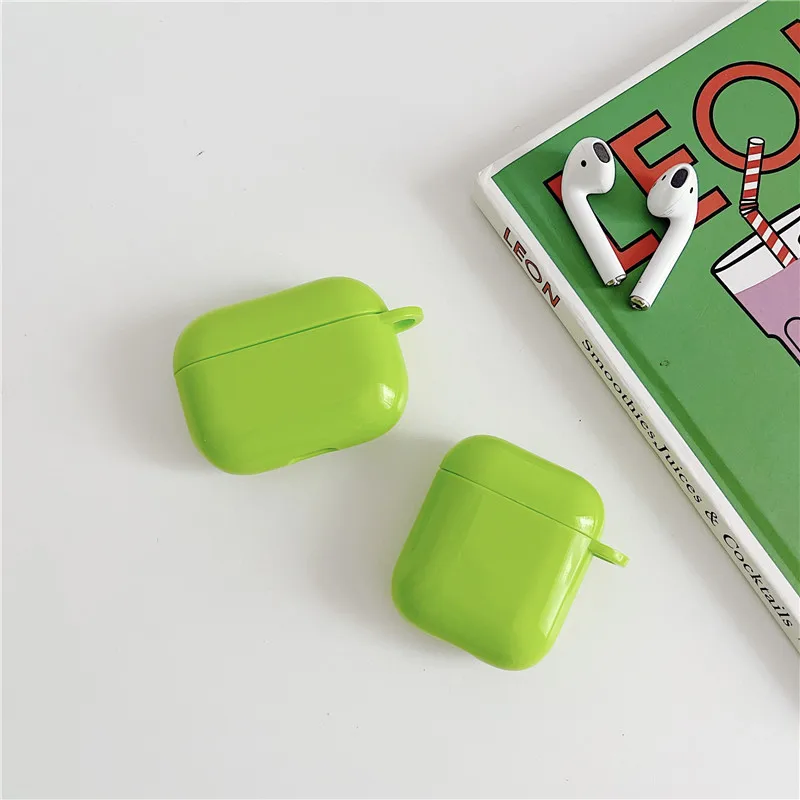 

For Apple Airpods 1 2 Soft Clear Earphone Cases Headphone Cover For Apple Airpods 1 2 Charging Box Bags Green Shockproof