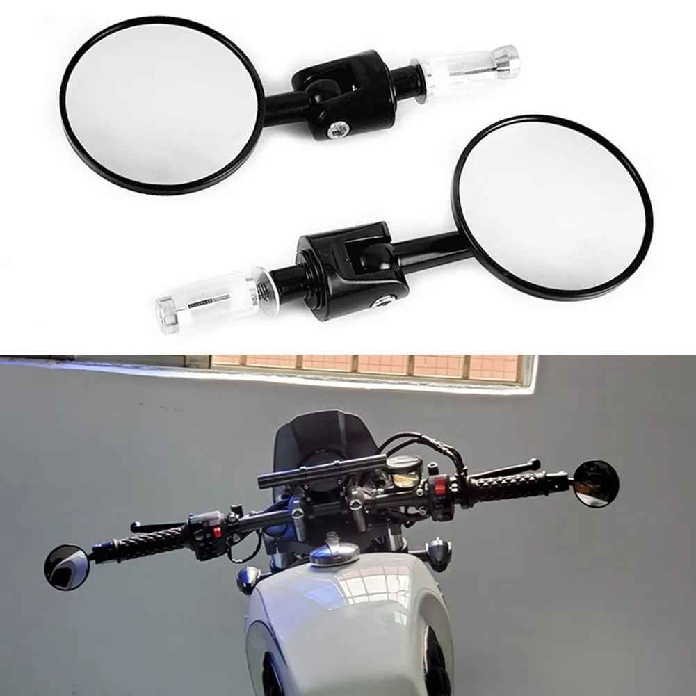 

1 Pair Rearview Mirrors Aluminum Alloy Bicycle Black Components Cycling