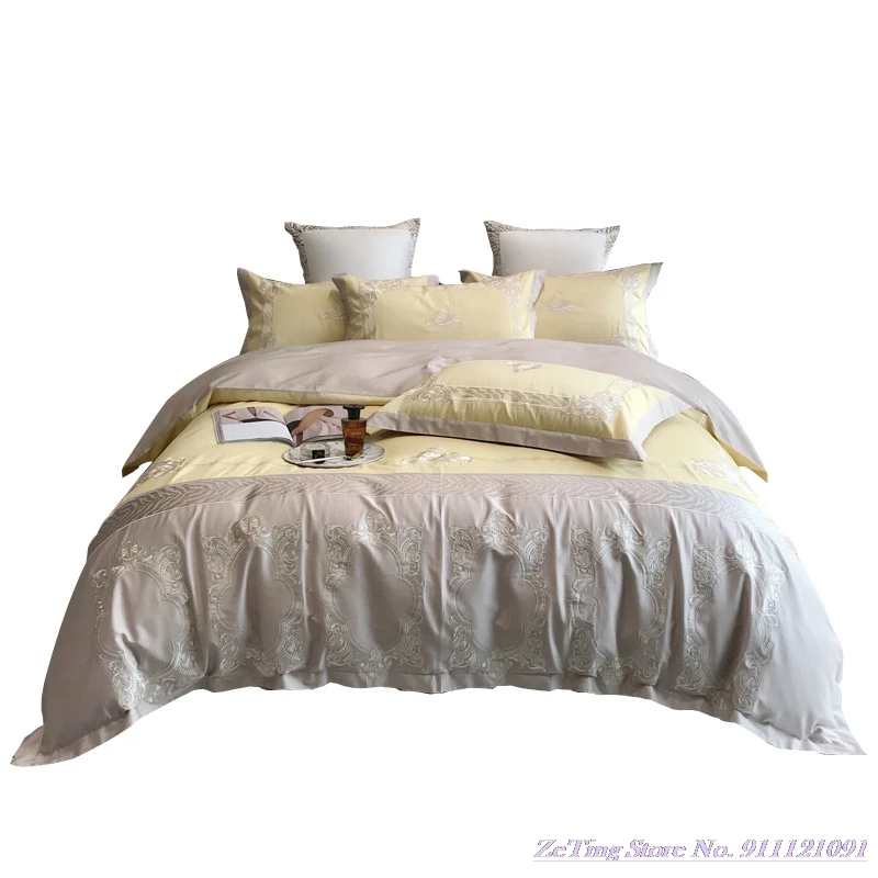 Светильник роскошный комплект постельного белья из хлопка пима 80TC в европейском