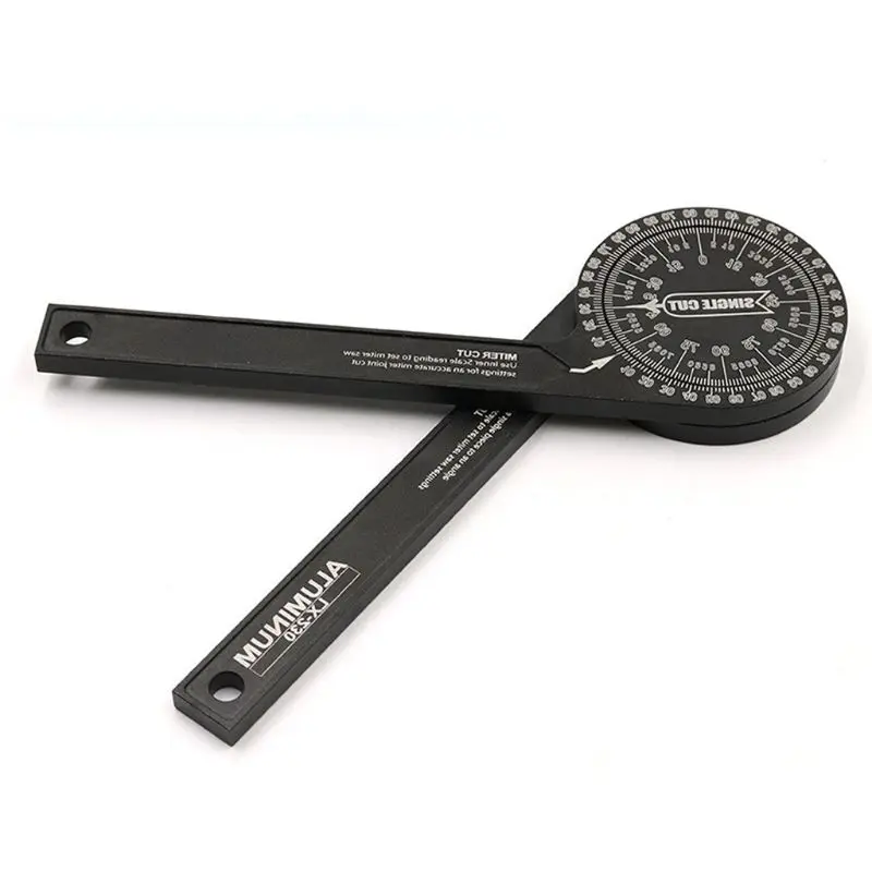 

360 Degree Aluminum Miter Saw Protractor 7inch Rust Proof Angle Finder Precision R9JC