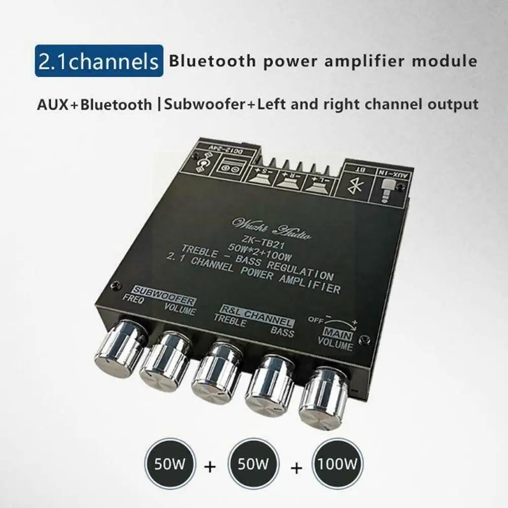 

ZK-TB21 TPA3116D2 Bluetooth-совместимый 5,0 усилитель сабвуфера, канал AMP 2,1, Модульная плата T3M5
