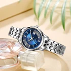 Часы наручные женские кварцевые со стразами, люксовые брендовые модные стальные, с браслетом