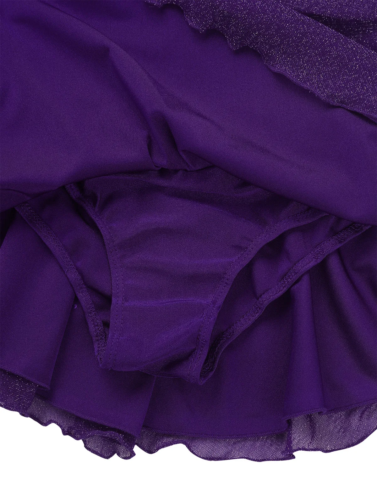 Kids Girls Shiny Ballet Dance Leotard Tulle Dress Children Ballerina See Through Glitter Figure Roller Ice Skating Skirt Costume |