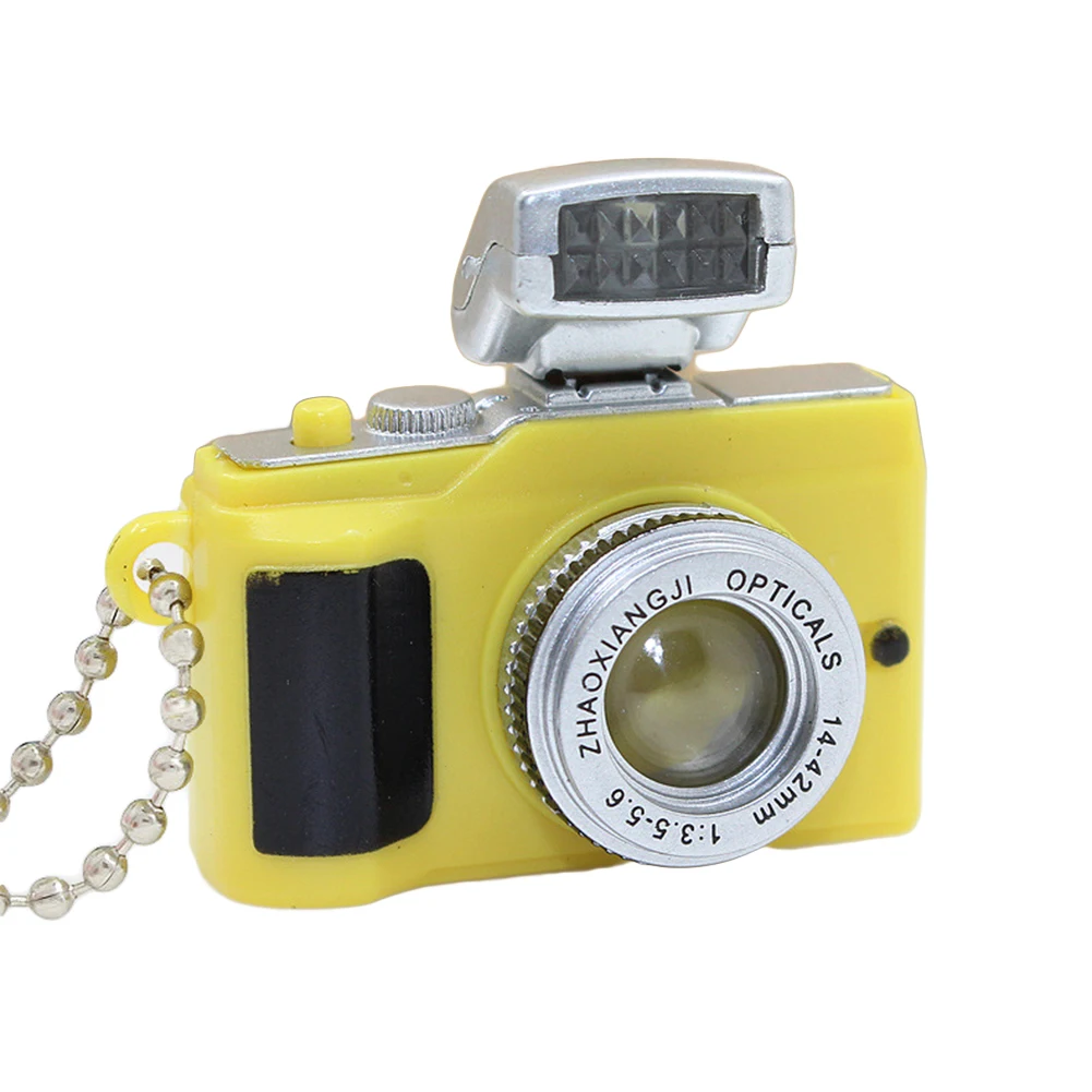 

Mini Camera LED Keychain Key Ring Toy with Flashlight Sound Bag Phone Pendant