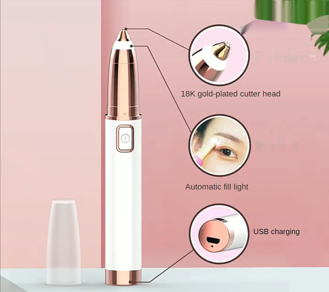 

USB Electric Eyebrow Trimmer For Women's Eyebrows Make Up Eye Brow Epilator Face Razor Mini Shaver Woman Painless Makeup Tools