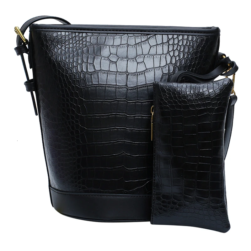 

Stone Pattern PU Leather Bucket Bags For Women Luxury Quality Crossbody Shoulder Bag Female Retro Style Handbags Bolsa Feminina