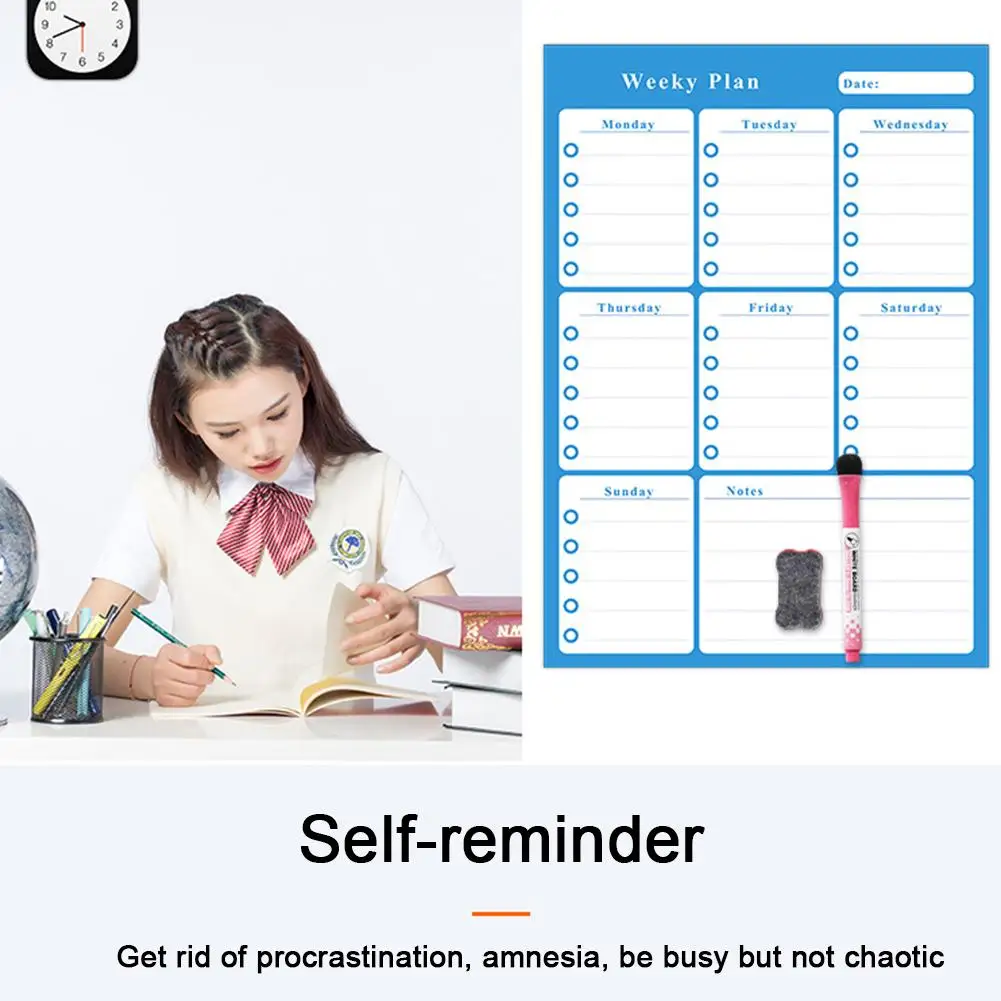 Магнитный ежедневный Еженедельный ежемесячный планер белая доска на