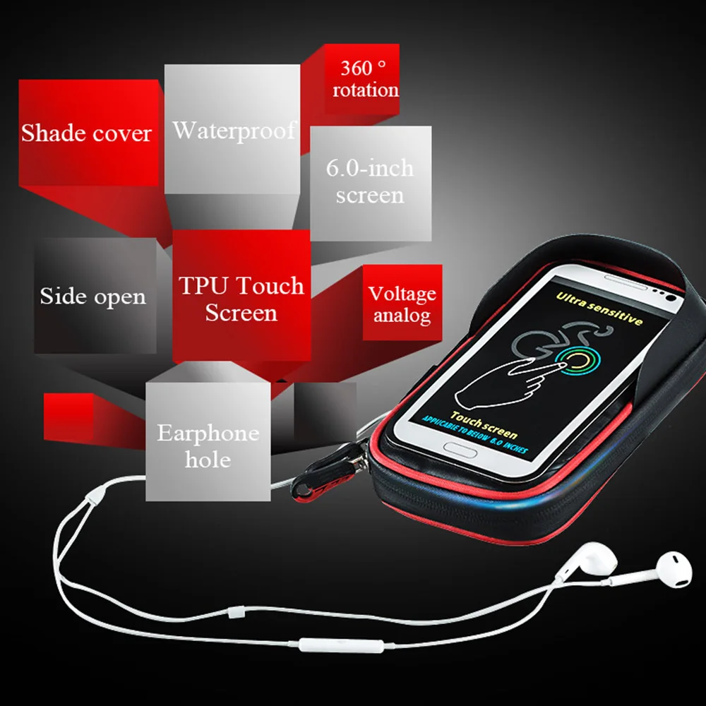 Водонепроницаемый универсальный чехол для телефона яркая велосипедная сумка 6